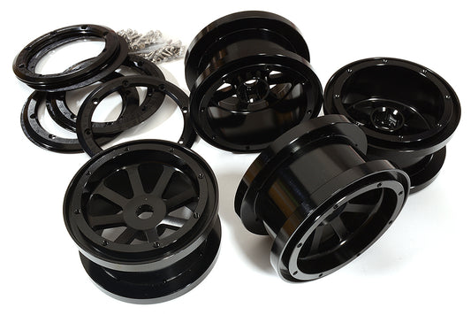 Billet Machined Alloy 8 Spoke Beadlock Wheel(4) for Axial Wraith 2.2 w/ 12mm Hex