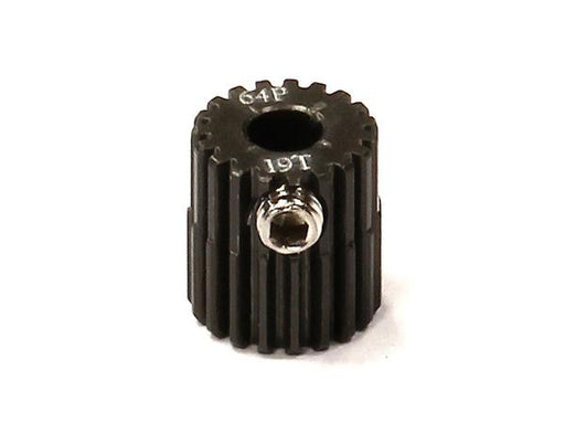 Billet Machined Hard Anodized Aluminum 64 Pitch Pinion 19 Teeth for 0.125 Shaft