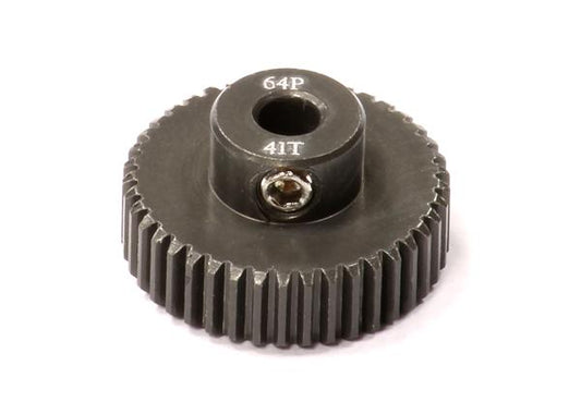 Billet Machined Hard Anodized Aluminum 64 Pitch Pinion 41 Teeth for 0.125 Shaft