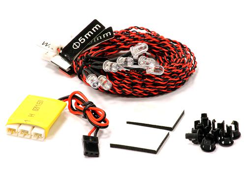 Complete 8 LED Light Kit w/ Control Box Module for Airplanes & Helicopter