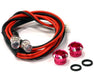 Billet Machined Alloy LED Holder Set 5mm Size + (2) White LED Light