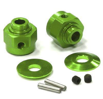 Billet Machined Hex Wheel Hub Set (2) +3 Offset for Axial Wraith 2.2