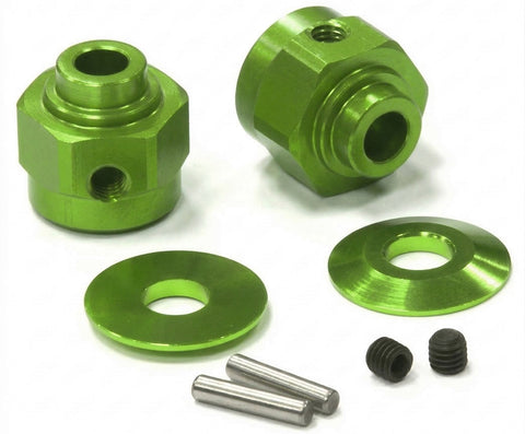 Billet Machined Hex Wheel Hub Set (2) +3 Offset for Axial Wraith 2.2