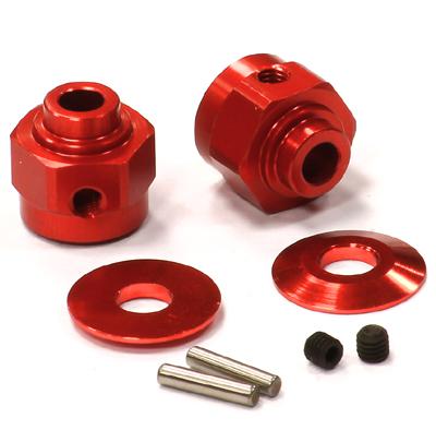 Billet Machined Hex Wheel Hub Set (2) +3 Offset for Axial Wraith 2.2