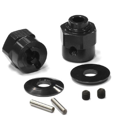 Billet Machined Hex Wheel Hub Set (2) +5 Offset for Axial Wraith 2.2