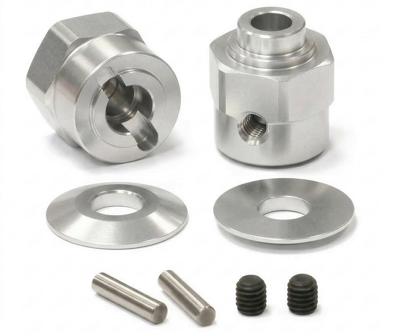 Billet Machined Hex Wheel Hub Set (2) +5 Offset for Axial Wraith 2.2