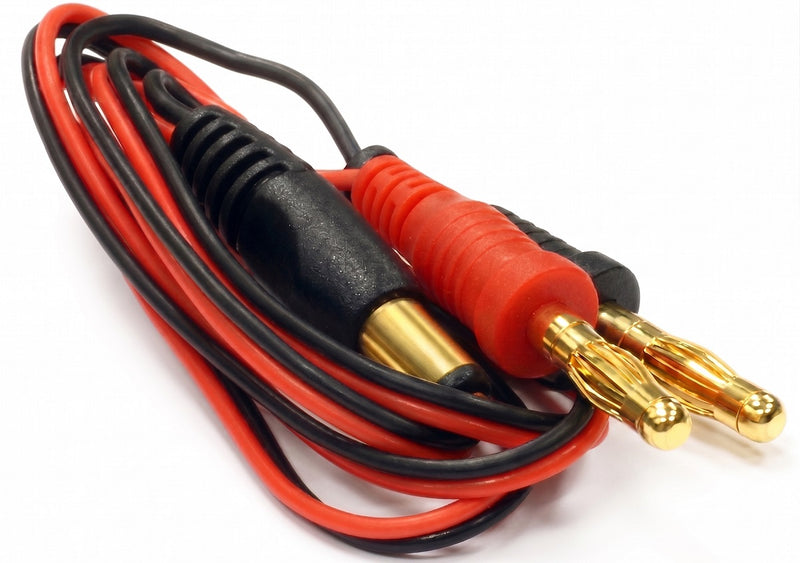 TX-JR Type (2.1 Negative) Charging Cable w/ Banana Plugs 600mm 22AWG Wire