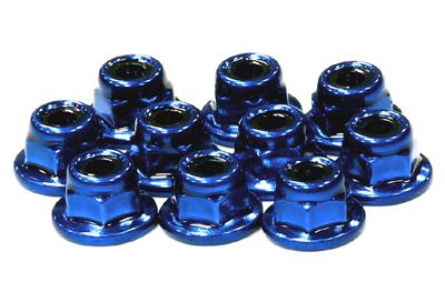 Color Flanged Lock Nut (10) 3mm Size