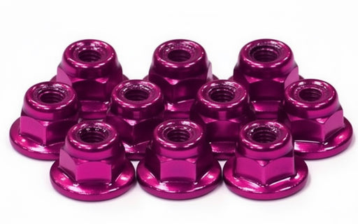 Color Flanged Lock Nut (10) 3mm Size