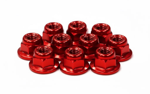 Color Flanged Lock Nut (10) 3mm Size