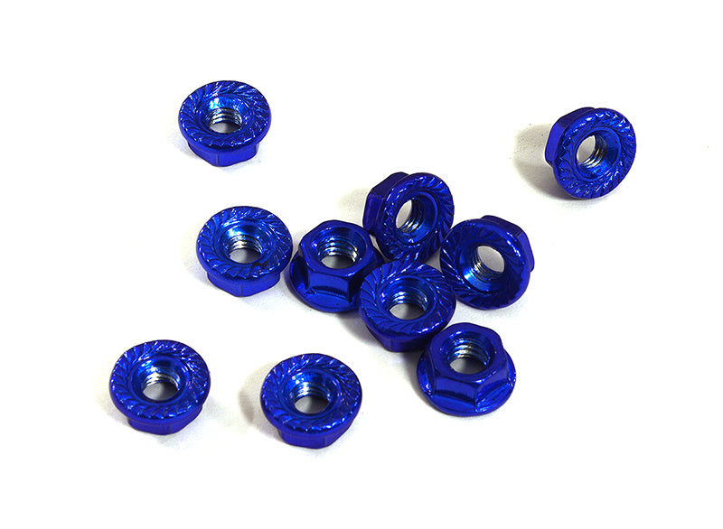 V2 Color Flanged Serrated Wheel Nut (10) 4mm Size