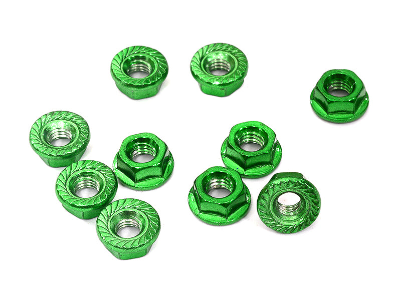 V2 Color Flanged Serrated Wheel Nut (10) 4mm Size