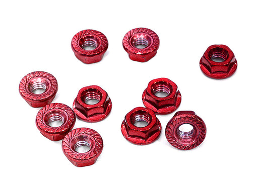 Color Flanged Lock Nut (10) 4mm Size