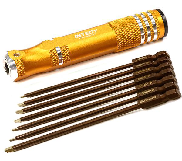 QuickPit Set, Metric+Standard Size 7pcs Allen Hex Tips