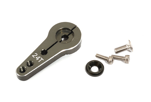 Billet Machined Single Sided Servo Horn 24T for Hitec Servo (r=20, 24mm Holes)