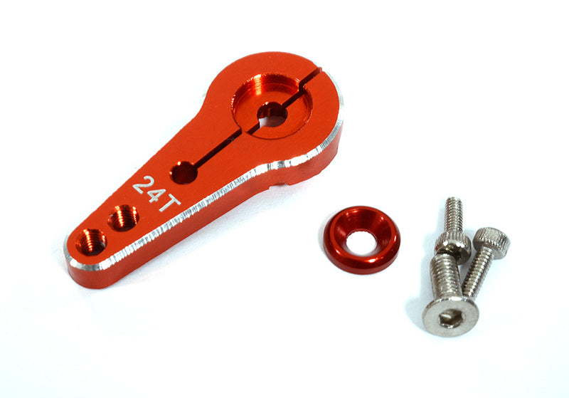 Billet Machined Single Sided Servo Horn 24T for Hitec Servo (r=20, 24mm Holes)