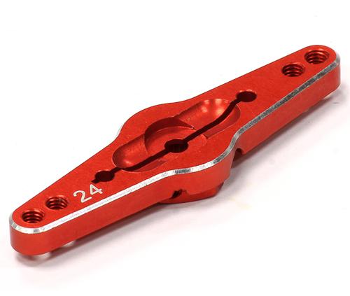 Billet Machined Double Sided Servo Horn 24T for Hitec Servo (r=20, 24mm Holes)