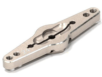 Billet Machined Double Sided Servo Horn 24T for Hitec Servo (r=20, 24mm Holes)