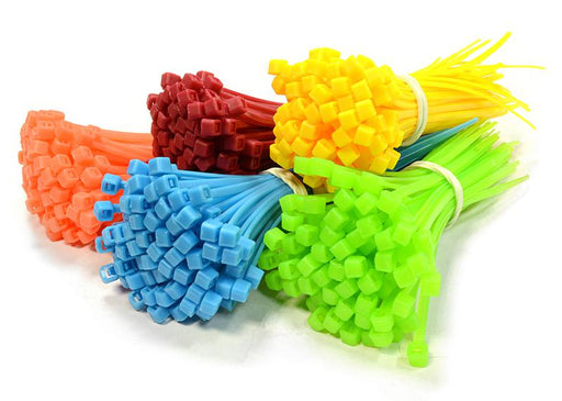 V2 Mixed Color Plastic Tie Wrap / Cable Tie (500) Small Size