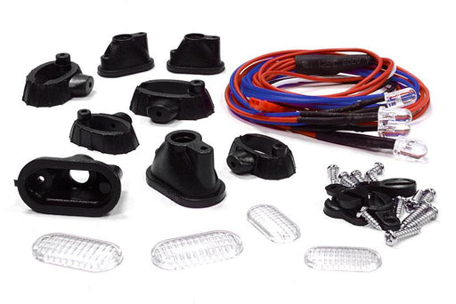 Realistic Roof Top Spot Light Set(4)Blue LED+Plastic Housing for 1/10, 1/8 & 1/5