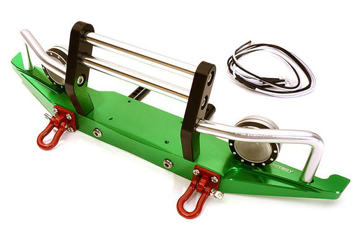 Billet Machined Alloy Front Bumper w/ LED (2) for Axial SCX-10, Dingo & Honcho
