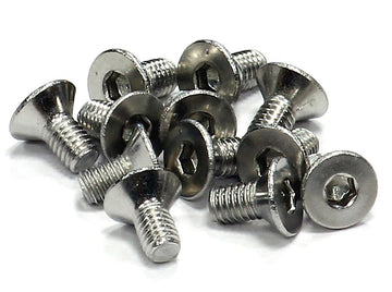 Stainless Steel Countersunk Flat Head Socket Screw (12) M3x6mm Size