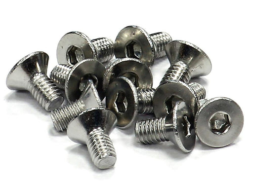 Stainless Steel Countersunk Flat Head Socket Screw (12) M3x6mm Size