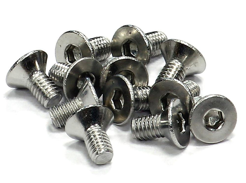 Stainless Steel Countersunk Flat Head Socket Screw (12) M3x6mm Size