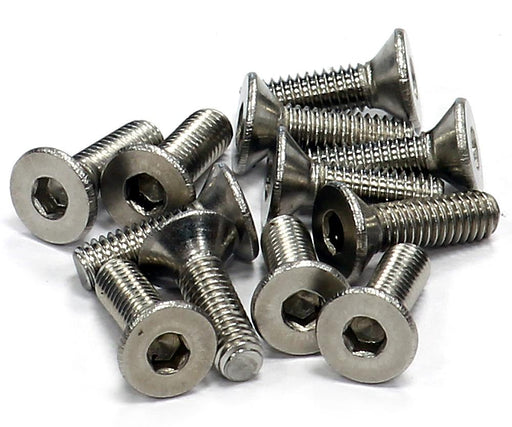 Stainless Steel Countersunk Flat Head Socket Screw (12) M3x10mm Size