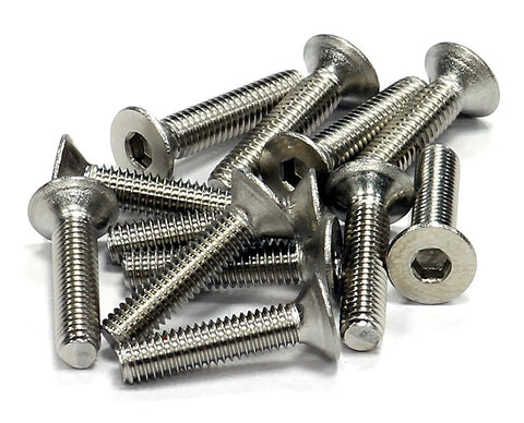 Stainless Steel Countersunk Flat Head Socket Screw (12) M3x14mm Size