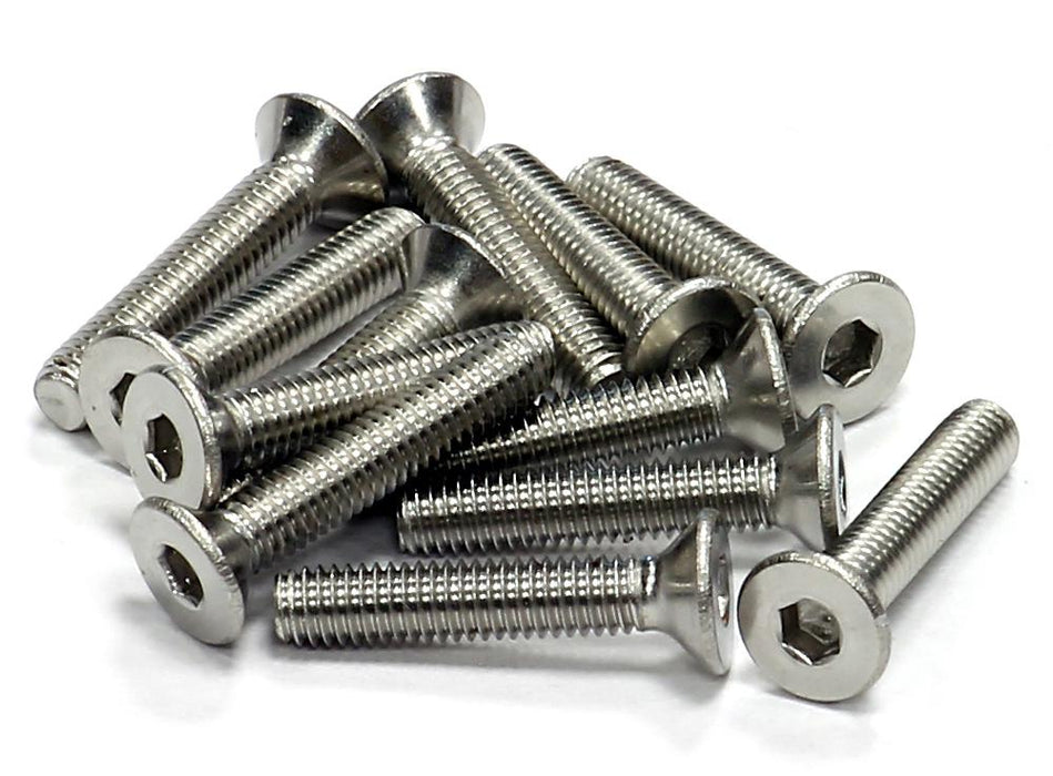 Stainless Steel Countersunk Flat Head Socket Screw (12) M3x16mm Size
