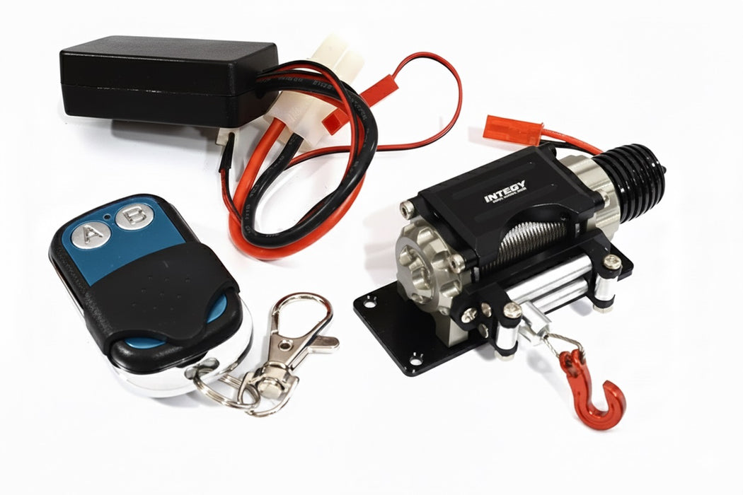 Billet Machined T3 Realistic Mega Winch w/Wireless Module for 1/10 Scale Crawler