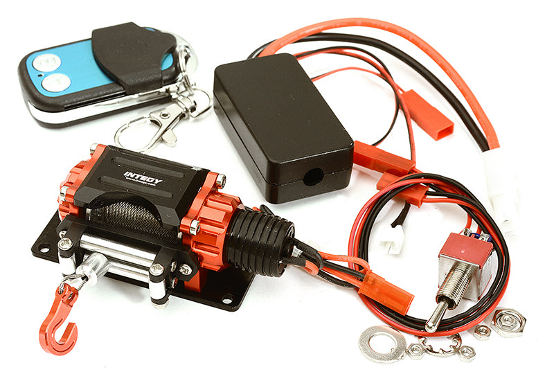 Billet Machined T3 Realistic Mega Winch w/Wireless Module for 1/10 Scale Crawler