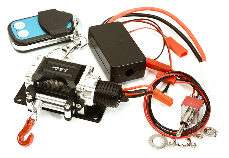 Billet Machined T3 Realistic Mega Winch w/Wireless Module for 1/10 Scale Crawler