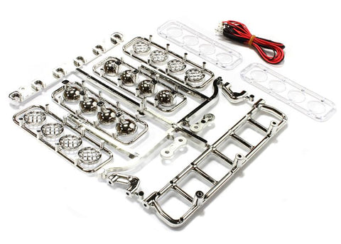 Realistic Folding Light Bar w/ 6 LED Light Set for 1/10 Size Off-Road
