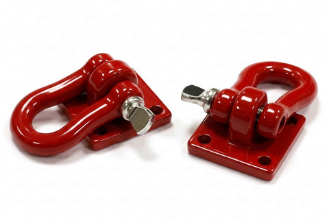 1/10 Scale Realistic Red Tow Shackle for Off-Road Rock Crawling