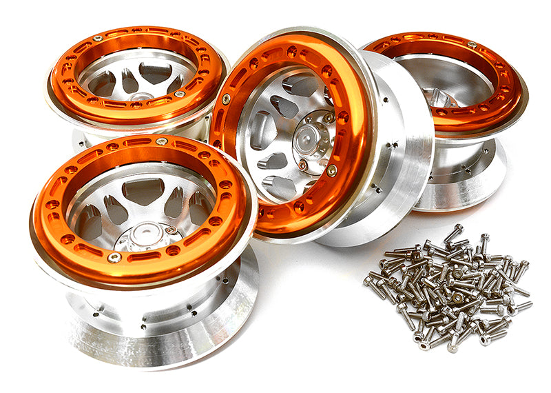 Billet Machined Alloy Type XI 5S Beadlock 2.2 Wheel(4) Set for 1/10 Rock Crawler