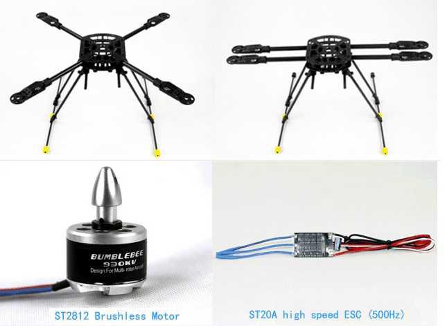 Bumblebee 550 Quadcopter ARF Kit w/ Props, Motor, ESC, Flight Controller