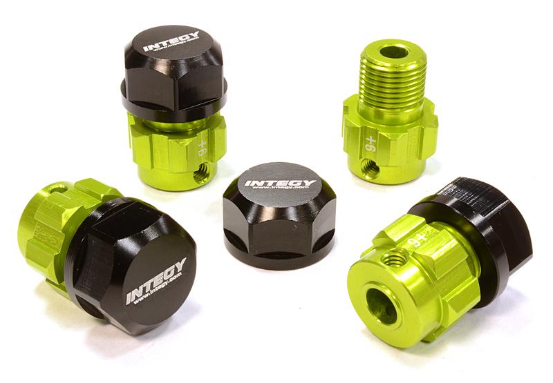 Billet Machined 17mm Wheel Hex (4) +6mm Offset for T-Maxx, 1/10 Revo & Summit