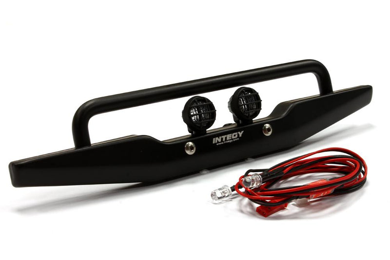 Realistic Metal Rear Bumper w/ LED Light for SCX-10, Dingo, Honcho & Jeep