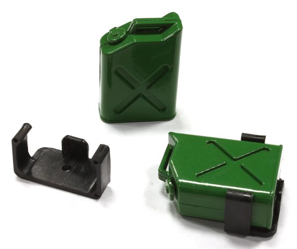 Realistic Jerry Can Gas Fuel Tank (2) w/ Bracket for 1/10 Scale Rock Crawler