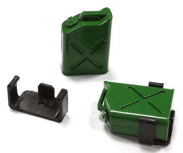 Realistic Jerry Can Gas Fuel Tank (2) w/ Bracket for 1/10 Scale Rock Crawler