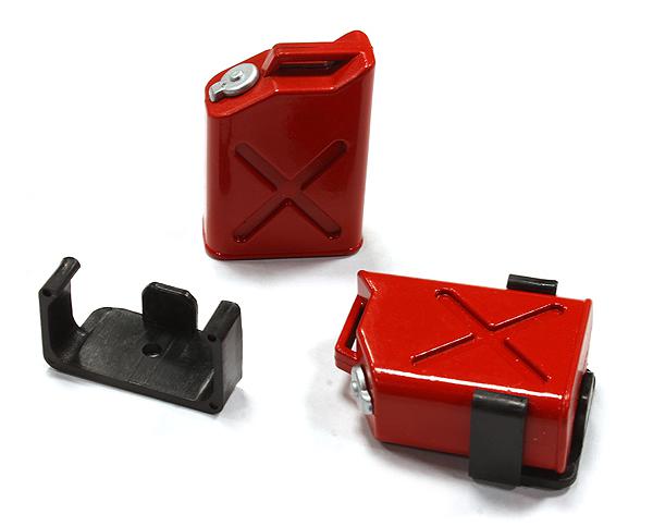 Realistic Jerry Can Gas Fuel Tank (2) w/ Bracket for 1/10 Scale Rock Crawler