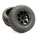 All Terrain HX Tires+D8 Spoke Wheels(2)12mm Hex for 1/10 Short Course (OD=105mm)