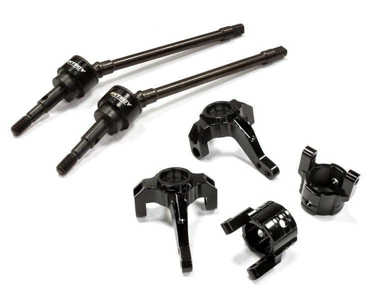 Billet Steering, Caster Block & Front Shaft Set for SCX-10, Dingo, Honcho & Jeep