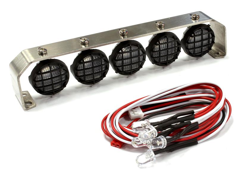 Roof Top Spot Light Set (L5) LED w/Stainless Steel Mount for 1/10, 1/8 & 1/5