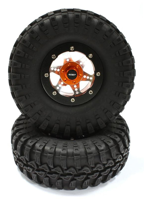 V2 Alloy 6 Spoke Type S3 1.9 Size Wheel & Tire (2) for Scale Crawler (OD=106mm)