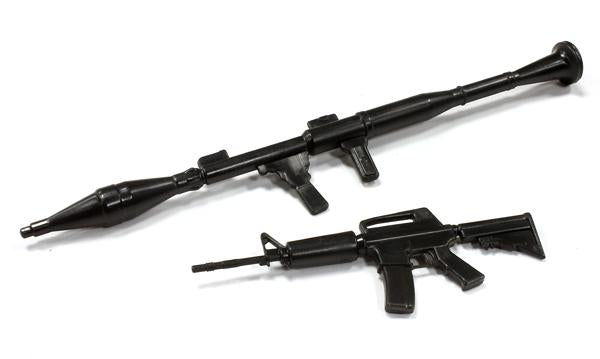 Realistic Scale Model Rifle & Rocket Launcher 1/10 Size Set