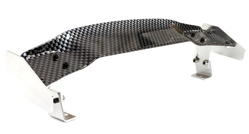 Realistic Alloy Rear Wing 185mm w/ Adj. Mount for 1/10 Size Drift & Touring Car