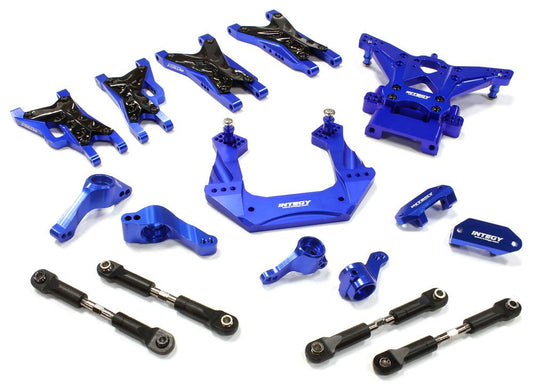 Blue Billet Machined Suspension Upgrade Kit for Traxxas 1/10 Nitro Slash 2WD